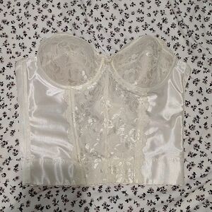 Coquette Cream Lace Bustier